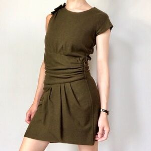 Elegant Olive Green Dress